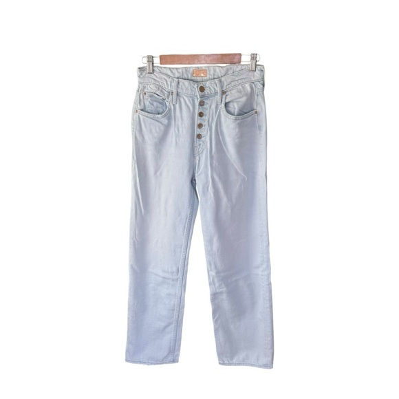 MOTHER - Pixie Tomcat Ankle Exposed Button Fly Light Washed Jeans Sz 25 - Picture 4 of 9